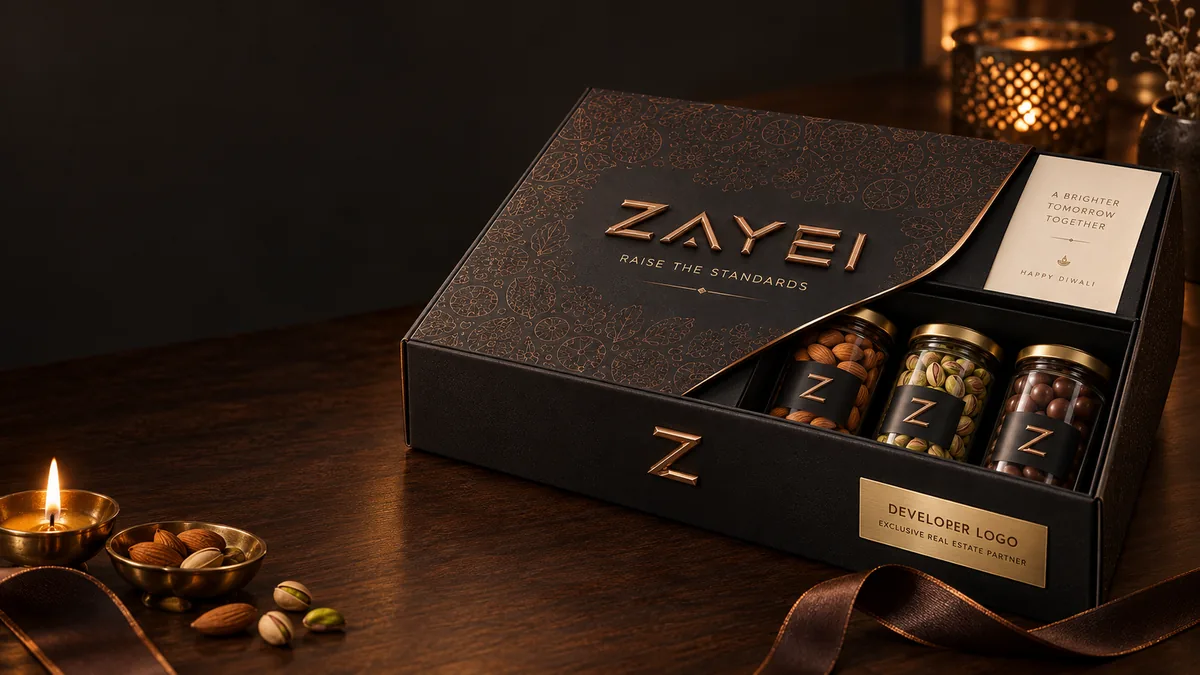 A black ZAYEI gift box presentation